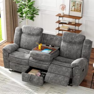 Acme Furniture Zubaida 41" x 87" Modern Velvet Reclining Sofa