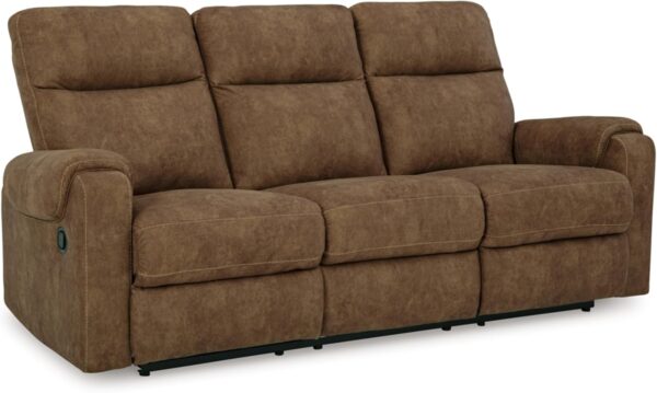 Ashley Edenwold Contemporary Faux Leather Manual Reclining Sofa