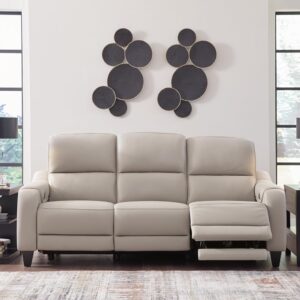 Ashley Mercomatic Casual Leather Match Wall Hugger Power Reclining Sofa