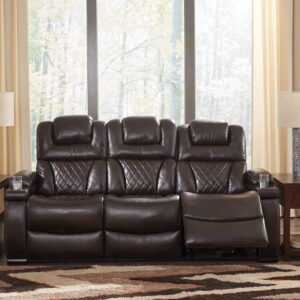 Ashley Warnerton Faux Leather Power Reclining Sofa