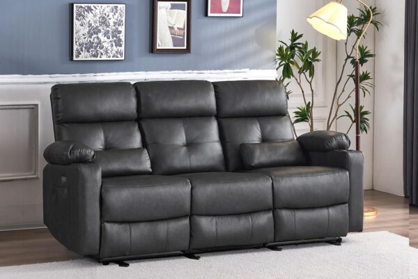 Consofa Power Reclining Sofa, Black