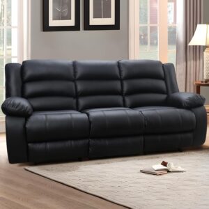 EBELLO Overstuffed Armrest 3 Seat Recliner Sofa