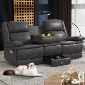 FURNIMAT 3 Seater Modern Recliner Sofa