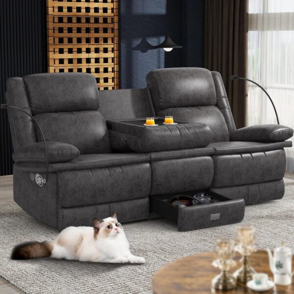 FURNIMAT 3 Seater Modern Recliner Sofa