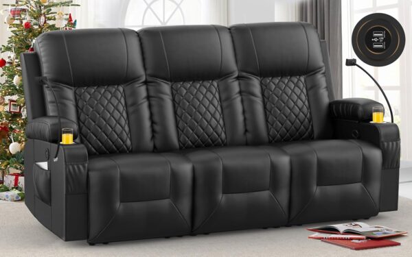 FURNIMAT 3 Seats Dual Reclining Sofa