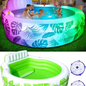 Inflatable Sofa Pool with Pool Lights