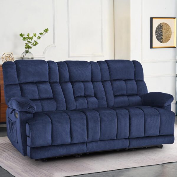 MCombo Power Reclining Sofa, Navy Blue