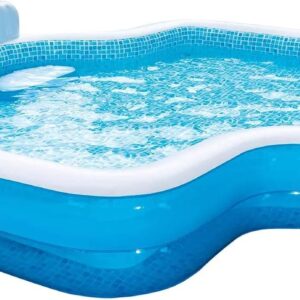 Members Mark Elegant Family Pool 10 Feet Long 2 Inflatable Sofa Seats