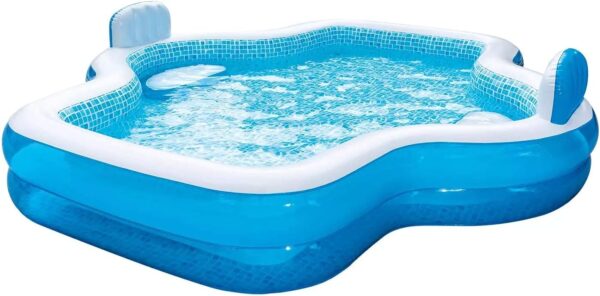 Members Mark Elegant Family Pool 10 Feet Long 2 Inflatable Sofa Seats