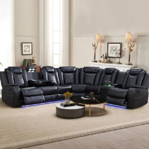 Plithzy Power Recliner Sectional Sofa