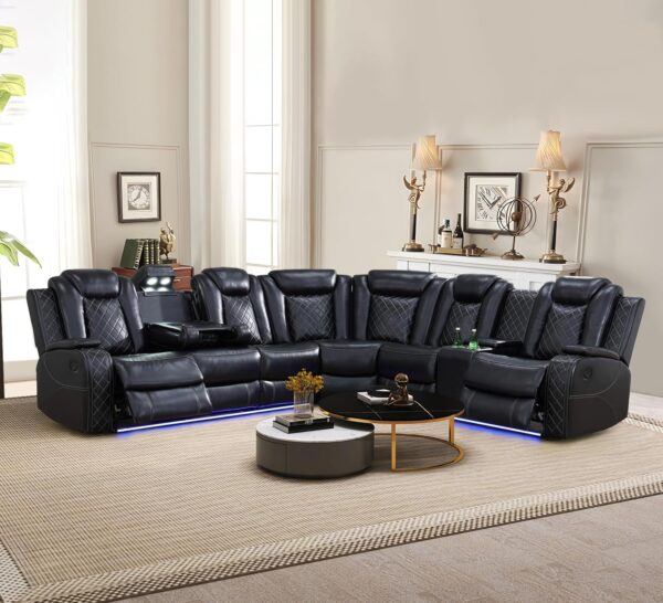 Plithzy Power Recliner Sectional Sofa