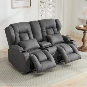 SAMERY 65.5" RV Loveseat Double Reclining Sofa