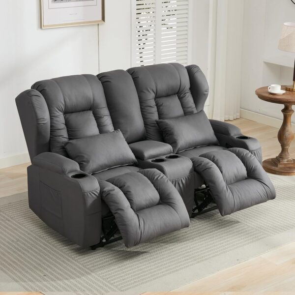 SAMERY 65.5" RV Loveseat Double Reclining Sofa