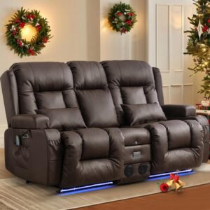 TUNYI Power Loveseat Recliner Sofa