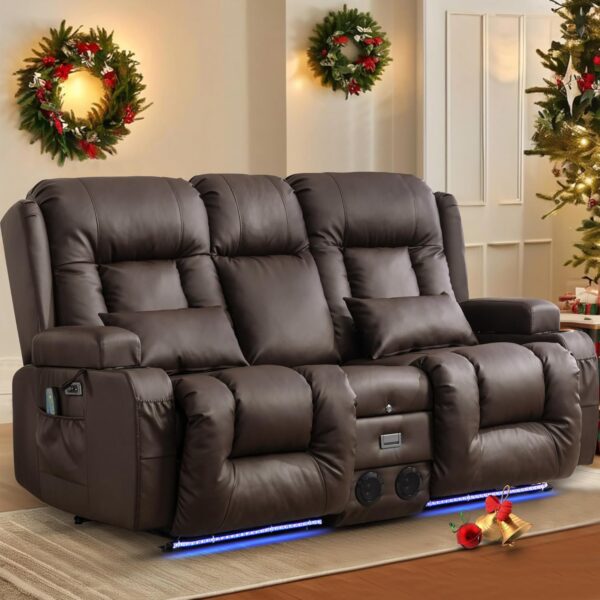 TUNYI Power Loveseat Recliner Sofa