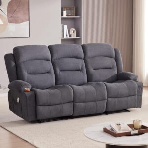 Weture Oversized Recliner Sofa with Heat and Massage