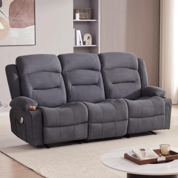 Weture Oversized Recliner Sofa with Heat and Massage