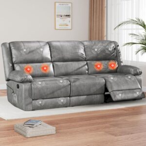 YODOLLA Reclining Sofa with Massage & Heat Function